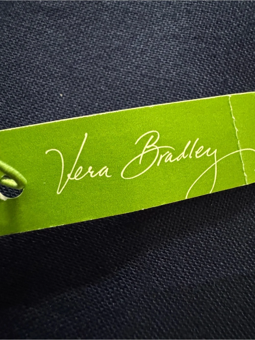 Vera Bradley Green Blue & White Striped Key Clip Card Wallet